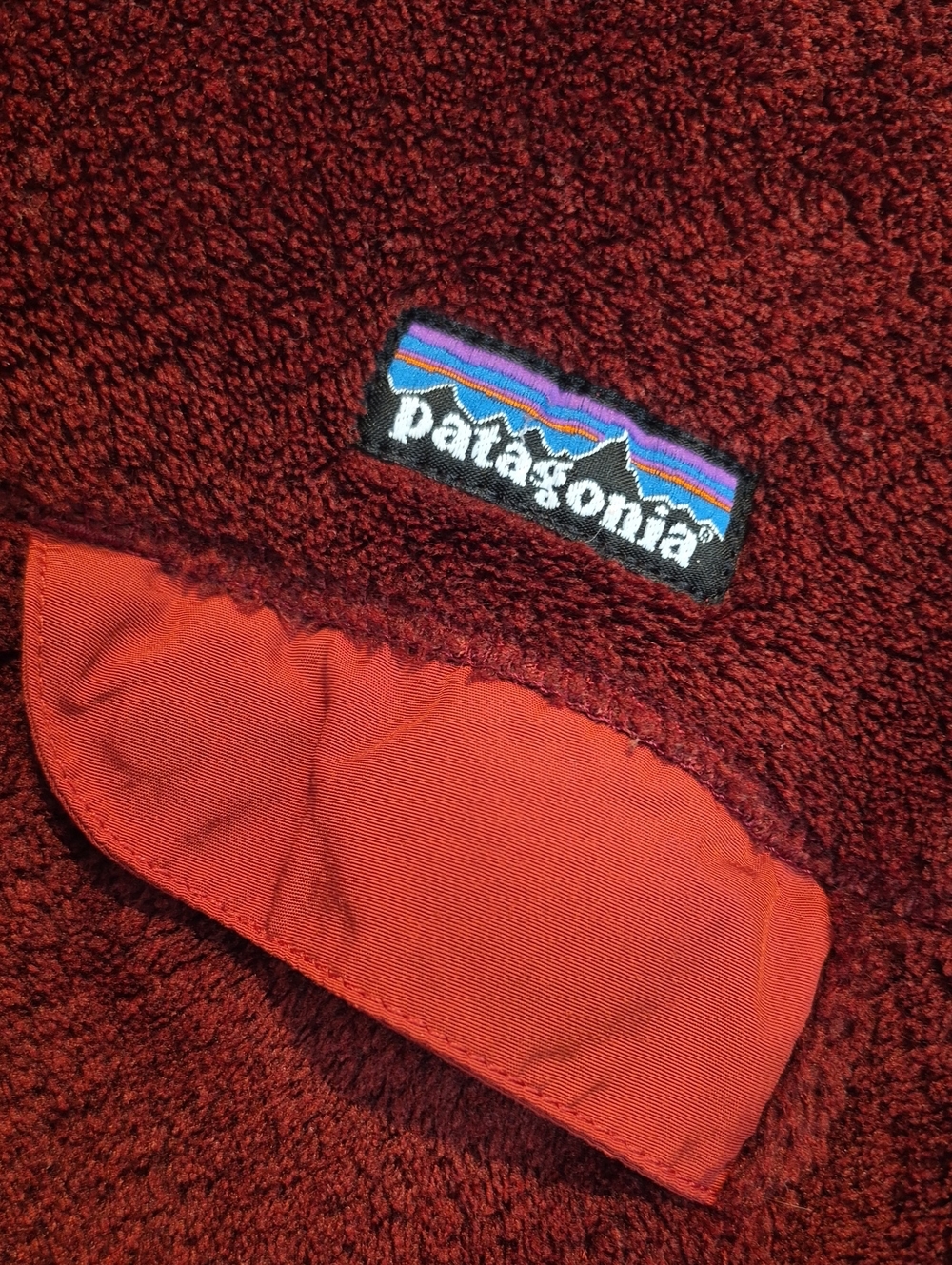 XS/S Patagonia Burgundy Re-Tool Snap-T Cozy Polartec Pullover Kangaroo Pocket - Picture 5 of 16